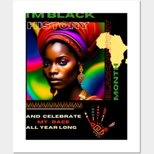 Black history month cute graphic design artwork Posters and Art